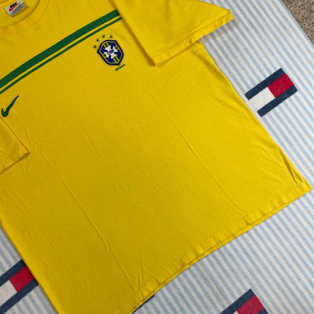 Vintage Nike Brasil Brazil Soccer Football Futbol short sleeve tee shirt - Picture 5 of 14